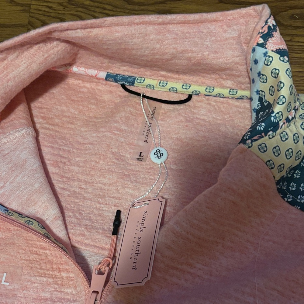 Simply Southern Pink Quarter-Zip Jacket - Picture 6 of 6